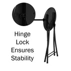 Lot de 2 tabourets de bar pliants Lavish Home, tabourets robustes de 45,7 cm avec capacité de 102 kg et sièges rembourrés pour dortoir, salle de loisirs ou salle de jeux