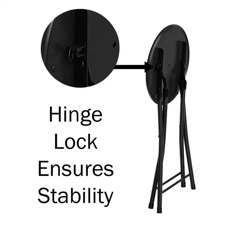 Lot de 2 tabourets de bar pliants Lavish Home, tabourets robustes de 45,7 cm avec capacité de 102 kg et sièges rembourrés pour dortoir, salle de loisirs ou salle de jeux
