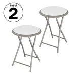 Lot de 2 tabourets de bar pliants Lavish Home, tabourets robustes de 45,7 cm avec capacité de 102 kg et sièges rembourrés pour dortoir, salle de loisirs ou salle de jeux