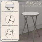 Lot de 2 tabourets de bar pliants Lavish Home, tabourets robustes de 45,7 cm avec capacité de 102 kg et sièges rembourrés pour dortoir, salle de loisirs ou salle de jeux