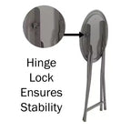 Lot de 2 tabourets de bar pliants Lavish Home, tabourets robustes de 45,7 cm avec capacité de 102 kg et sièges rembourrés pour dortoir, salle de loisirs ou salle de jeux