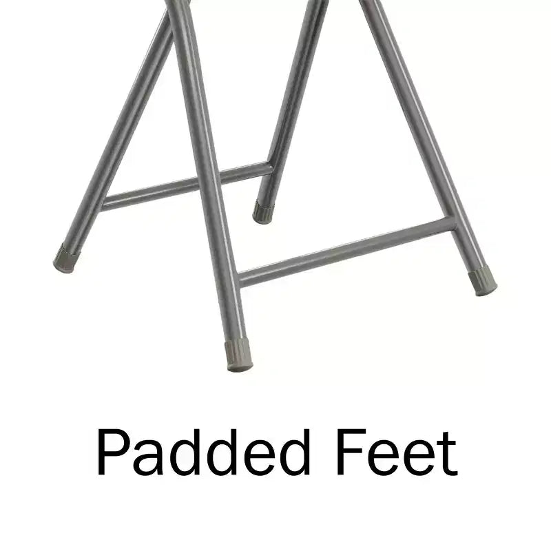 Lot de 2 tabourets de bar pliants Lavish Home, tabourets robustes de 45,7 cm avec capacité de 102 kg et sièges rembourrés pour dortoir, salle de loisirs ou salle de jeux