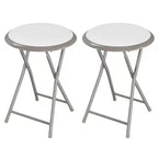 Lot de 2 tabourets de bar pliants Lavish Home, tabourets robustes de 45,7 cm avec capacité de 102 kg et sièges rembourrés pour dortoir, salle de loisirs ou salle de jeux