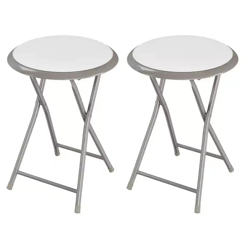 Lot de 2 tabourets de bar pliants Lavish Home, tabourets robustes de 45,7 cm avec capacité de 102 kg et sièges rembourrés pour dortoir, salle de loisirs ou salle de jeux