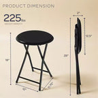 Lot de 2 tabourets de bar pliants Lavish Home, tabourets robustes de 45,7 cm avec capacité de 102 kg et sièges rembourrés pour dortoir, salle de loisirs ou salle de jeux