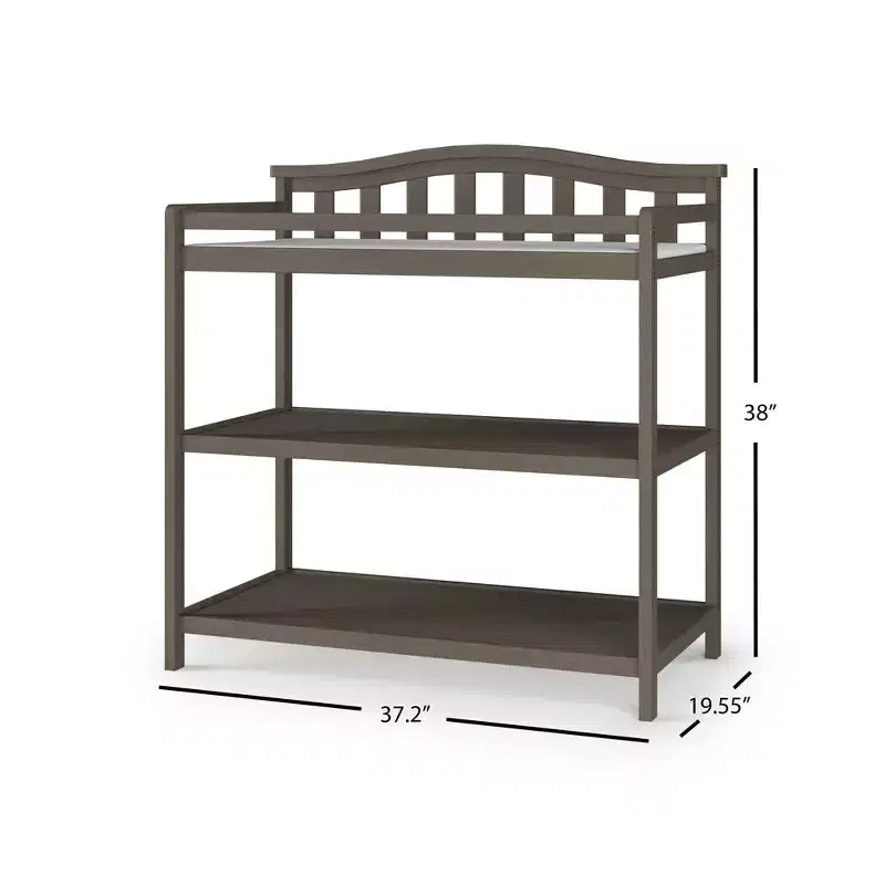 Table à langer pour bébé Child Craft Arch Top, avec matelas résistant à l'eau et sangle de sécurité, kit anti-basculement inclus pour éviter les chutes, finition sécuritaire pour bébé