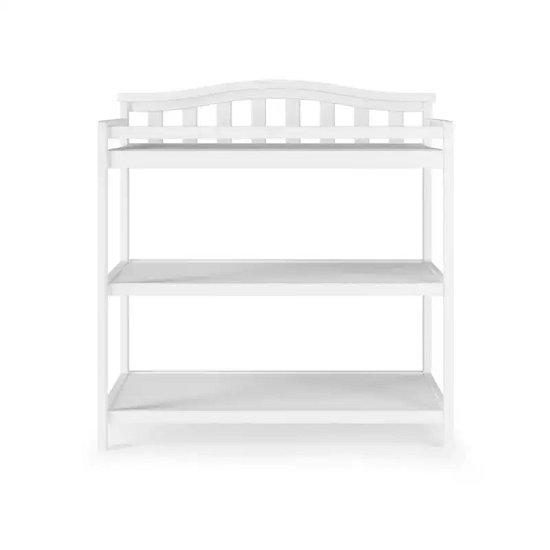 Table à langer pour bébé Child Craft Arch Top, avec matelas résistant à l'eau et sangle de sécurité, kit anti-basculement inclus pour éviter les chutes, finition sécuritaire pour bébé