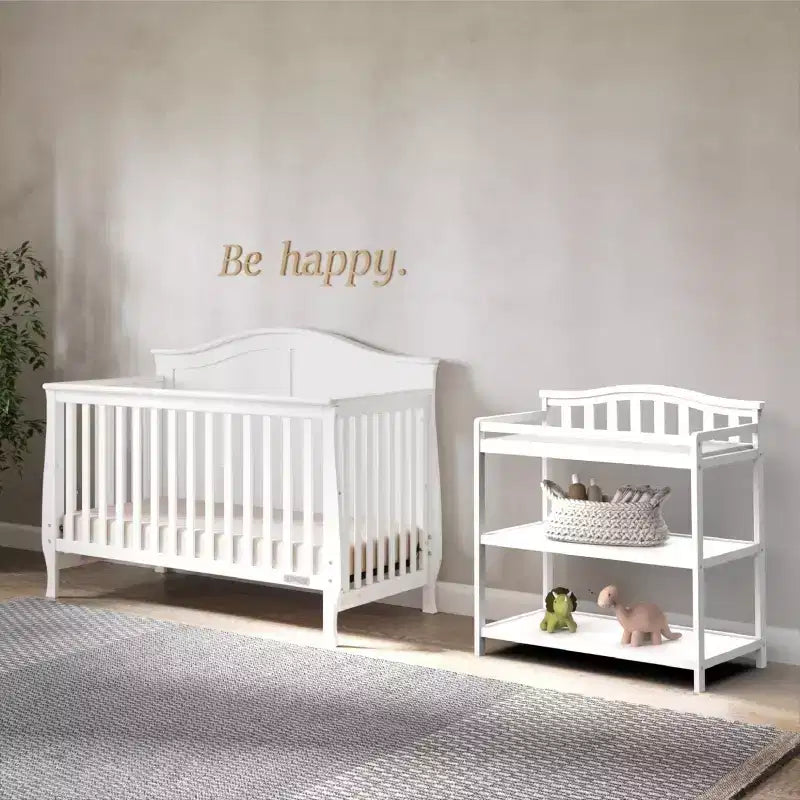 Table à langer pour bébé Child Craft Arch Top, avec matelas résistant à l'eau et sangle de sécurité, kit anti-basculement inclus pour éviter les chutes, finition sécuritaire pour bébé