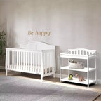 Table à langer pour bébé Child Craft Arch Top, avec matelas résistant à l'eau et sangle de sécurité, kit anti-basculement inclus pour éviter les chutes, finition sécuritaire pour bébé