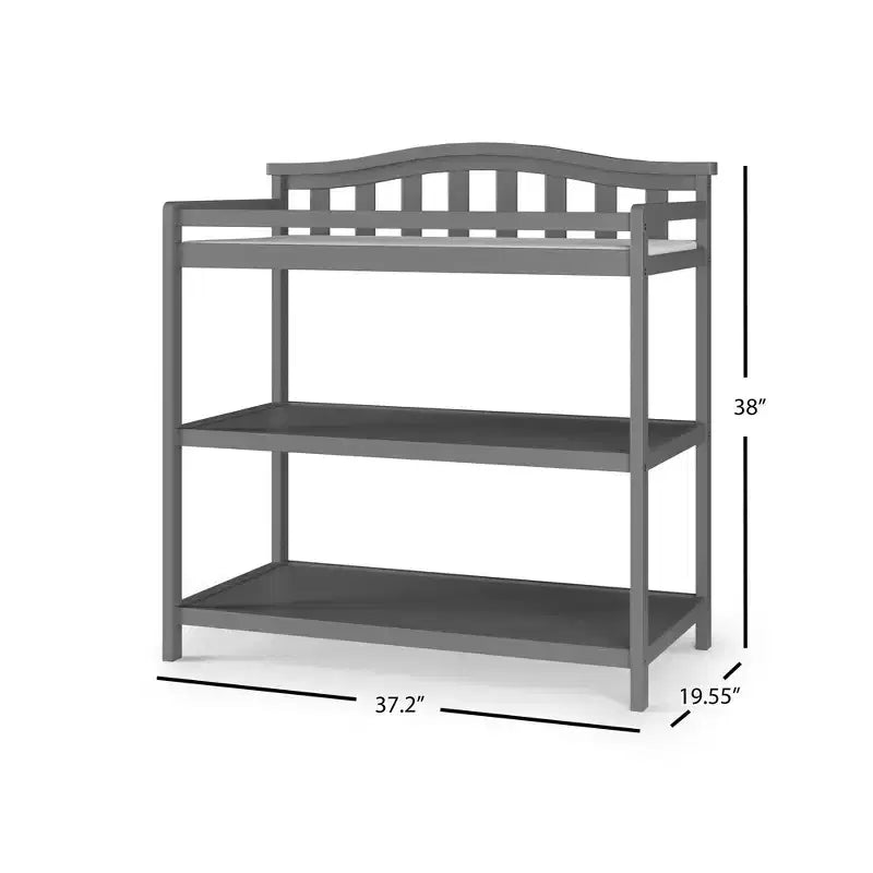 Table à langer pour bébé Child Craft Arch Top, avec matelas résistant à l'eau et sangle de sécurité, kit anti-basculement inclus pour éviter les chutes, finition sécuritaire pour bébé