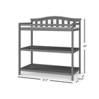 Table à langer pour bébé Child Craft Arch Top, avec matelas résistant à l'eau et sangle de sécurité, kit anti-basculement inclus pour éviter les chutes, finition sécuritaire pour bébé