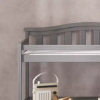 Table à langer pour bébé Child Craft Arch Top, avec matelas résistant à l'eau et sangle de sécurité, kit anti-basculement inclus pour éviter les chutes, finition sécuritaire pour bébé
