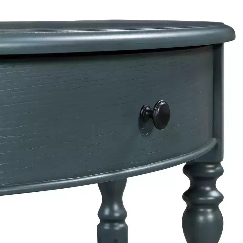 GDFStudio Malory Table console demi-lune de ferme 39 po avec tiroir et étagère