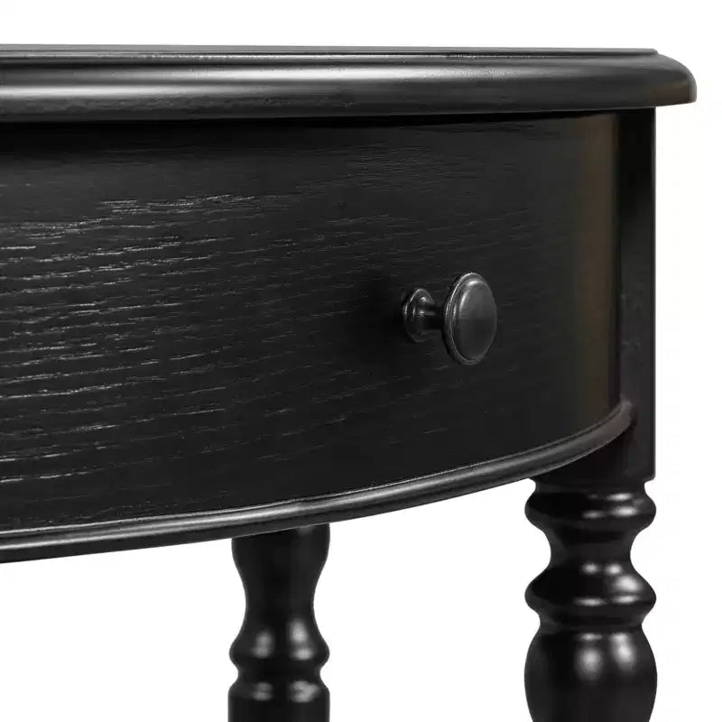 GDFStudio Malory Table console demi-lune de ferme 39 po avec tiroir et étagère