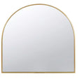 33 x 31 Inch Arched Decorative Wall Mirror with Gold Iron Frame