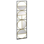 Miroir mural en métal noir perlé de 120 cm