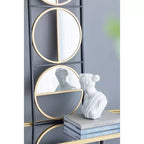 Miroir mural en métal noir perlé de 120 cm