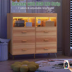 Acekool Commode à Langer avec Tiroirs Pieds en Métal Meuble de Rangement pour Chambre de Bébé