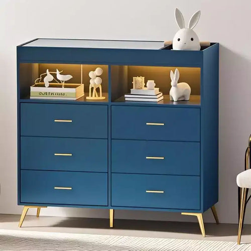 Acekool Commode à Langer avec Tiroirs Pieds en Métal Meuble de Rangement pour Chambre de Bébé