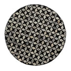 Tabouret d'appoint rond en Capiz noir D14x20