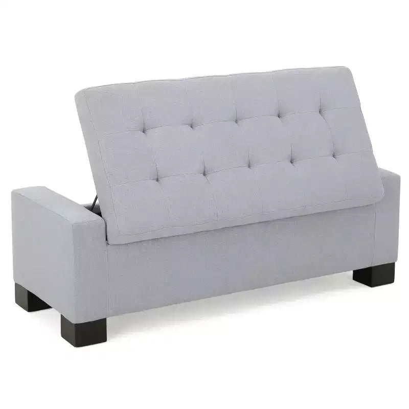 TUYOHW Pouf de rangement rectangulaire avec coussin rembourré épais, banc d'entrée avec charnières à pression, bout de lit