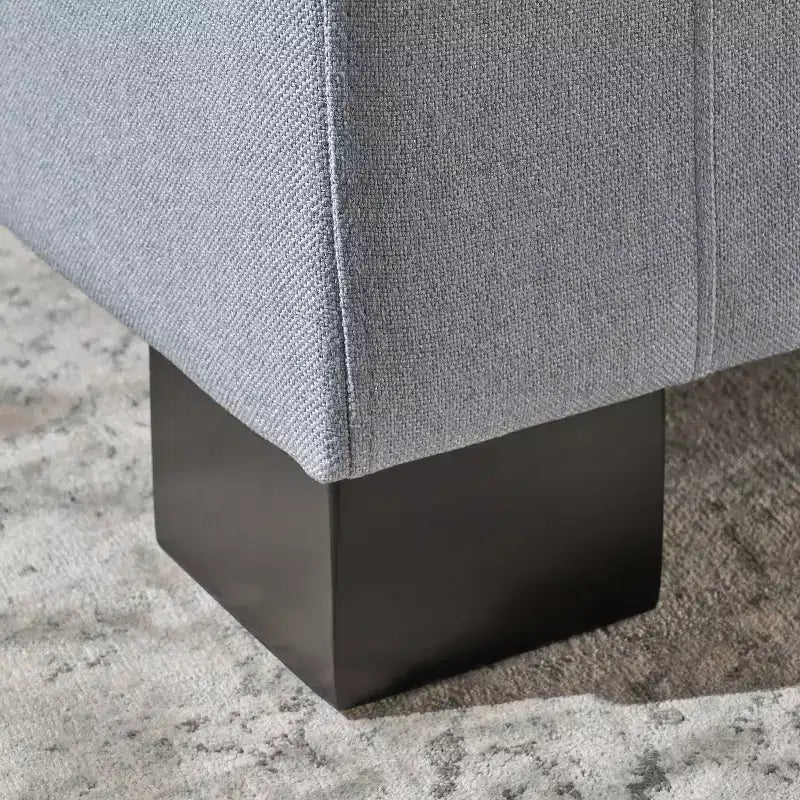 TUYOHW Pouf de rangement rectangulaire avec coussin rembourré épais, banc d'entrée avec charnières à pression, bout de lit