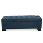 TUYOHW Pouf de rangement rectangulaire avec coussin rembourré épais, banc d'entrée avec charnières à pression, bout de lit