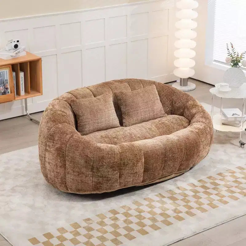 Canapé Pouf Grand Dossier Okak,Pouf Fauteuil de Relaxation 2 Places de 150 cm avec Garnissage en Mousse à Mémoire de Forme,Canapé Confortable pour Salon Chambre