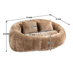 Canapé Pouf Grand Dossier Okak,Pouf Fauteuil de Relaxation 2 Places de 150 cm avec Garnissage en Mousse à Mémoire de Forme,Canapé Confortable pour Salon Chambre