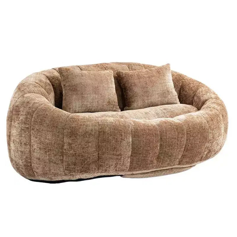 Canapé Pouf Grand Dossier Okak,Pouf Fauteuil de Relaxation 2 Places de 150 cm avec Garnissage en Mousse à Mémoire de Forme,Canapé Confortable pour Salon Chambre