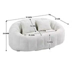 Canapé Pouf Grand Dossier Okak,Pouf Fauteuil de Relaxation 2 Places de 150 cm avec Garnissage en Mousse à Mémoire de Forme,Canapé Confortable pour Salon Chambre