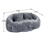 Canapé Pouf Grand Dossier Okak,Pouf Fauteuil de Relaxation 2 Places de 150 cm avec Garnissage en Mousse à Mémoire de Forme,Canapé Confortable pour Salon Chambre