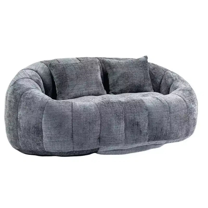 Canapé Pouf Grand Dossier Okak,Pouf Fauteuil de Relaxation 2 Places de 150 cm avec Garnissage en Mousse à Mémoire de Forme,Canapé Confortable pour Salon Chambre