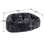 Canapé Pouf Grand Dossier Okak,Pouf Fauteuil de Relaxation 2 Places de 150 cm avec Garnissage en Mousse à Mémoire de Forme,Canapé Confortable pour Salon Chambre