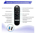 Sommier articulé Dyonery, cadre de lit réglable avec inclinaison d'oreiller, contrôle via application intelligente, massage, position zéro gravité, anti-ronflement, ports USB