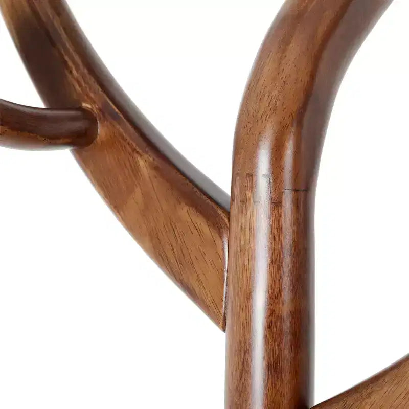 Bekrvio Porte-Manteau sur Pied en Bois Massif, Support à Vêtements avec 8 Crochets en Forme de Branches d'Arbre, Base Sphérique Stable, 72,5 kg