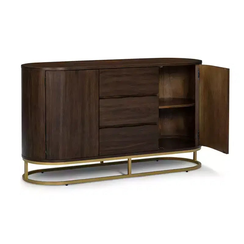 Buffet moderne avec tiroirs, portes à ouverture par pression et rangement Teamson Home Seneca