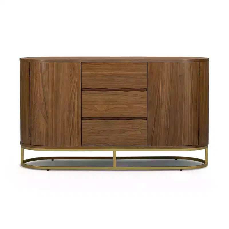 Buffet moderne avec tiroirs, portes à ouverture par pression et rangement Teamson Home Seneca