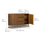 Buffet moderne avec tiroirs, portes à ouverture par pression et rangement Teamson Home Seneca