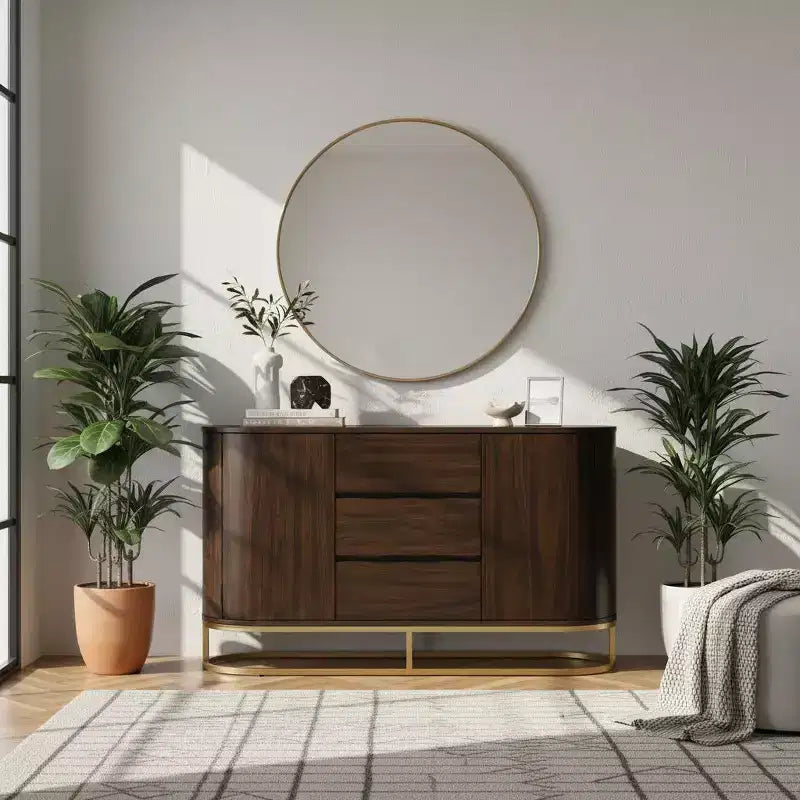Buffet moderne avec tiroirs, portes à ouverture par pression et rangement Teamson Home Seneca