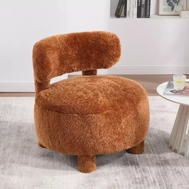 Chaise d'appoint sans accoudoirs TUYOHW, chaise tapissée incurvée avec pieds en bois massif, chaise d'appoint avec coussin moelleux de 13 cm pour salon, chambre à coucher, coiffeuse