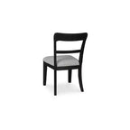 Signature Design by Ashley Chaises de salle à manger Chadworth rembourrées, lot de 2, cadre en bois noir avec sièges en polyester