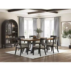 Signature Design by Ashley Chaises de salle à manger Chadworth rembourrées, lot de 2, cadre en bois noir avec sièges en polyester
