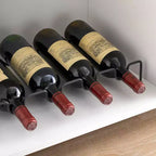 Meuble à Vins, Cave à Liqueurs avec Porte Vitrée et Range-Bouteilles, Table avec Rangement, Buffet à Liqueurs avec Étagères Réglables pour Salon
