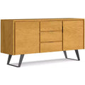 Mitchell 60 inch x 17 inch Rectangle Modern Industrial Sideboard Buffet in Oak Veneer