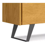 Bahut rectangulaire moderne industriel Mitchell 152,4 cm x 43,18 cm en placage de chêne