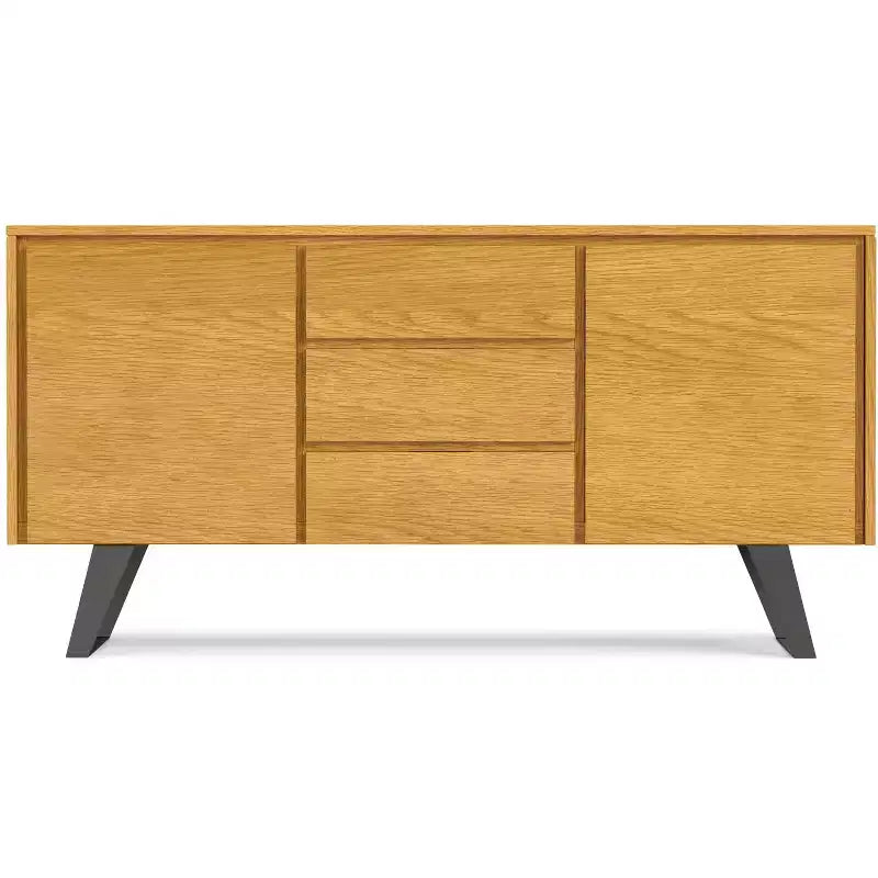 Bahut rectangulaire moderne industriel Mitchell 152,4 cm x 43,18 cm en placage de chêne