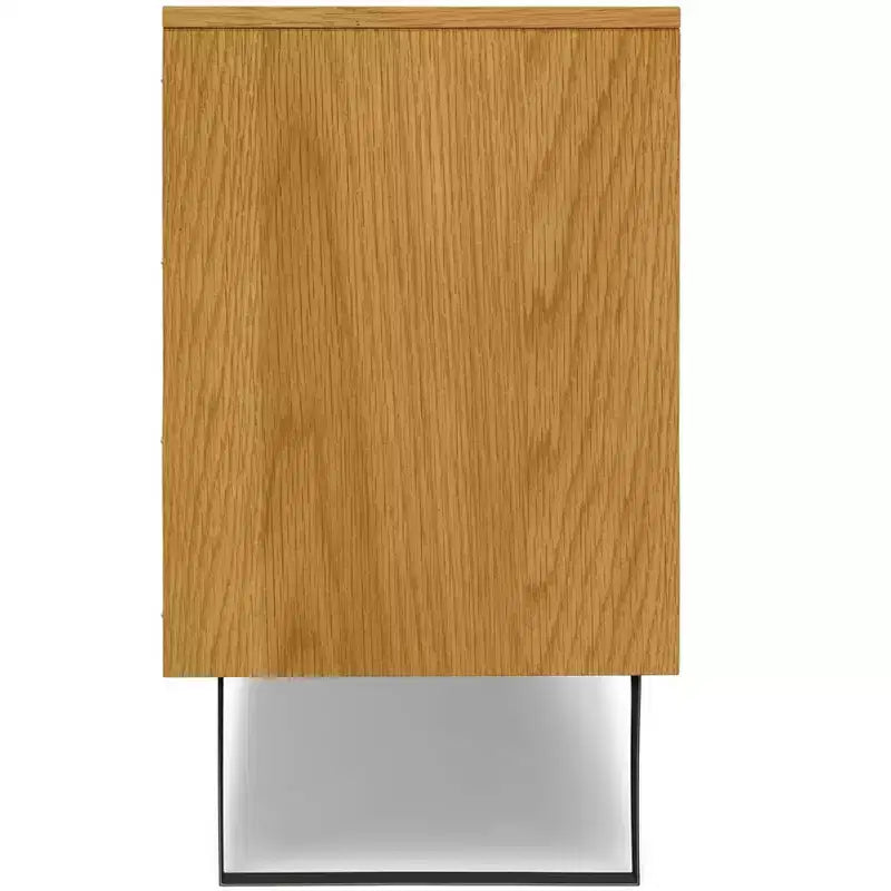 Bahut rectangulaire moderne industriel Mitchell 152,4 cm x 43,18 cm en placage de chêne