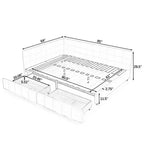 MAYEERTY Lit rembourré capitonné Queen Size avec rangement, dossier et accoudoirs pour chambre, Beige