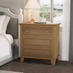 COZONY Commode à 3 tiroirs autoportante, meuble de rangement rustique en bois pour chambre, salon et entrée